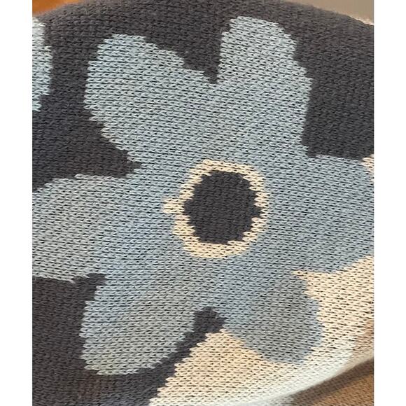 Hollister Cotton Blend Blue Cropped Cardigan, Mushrooms, Flowers, Size S - Picture 6 of 14